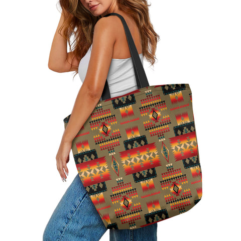 Powwow StoreGBNAT0004604  Pattern Tribe Canvas Shopping Bag