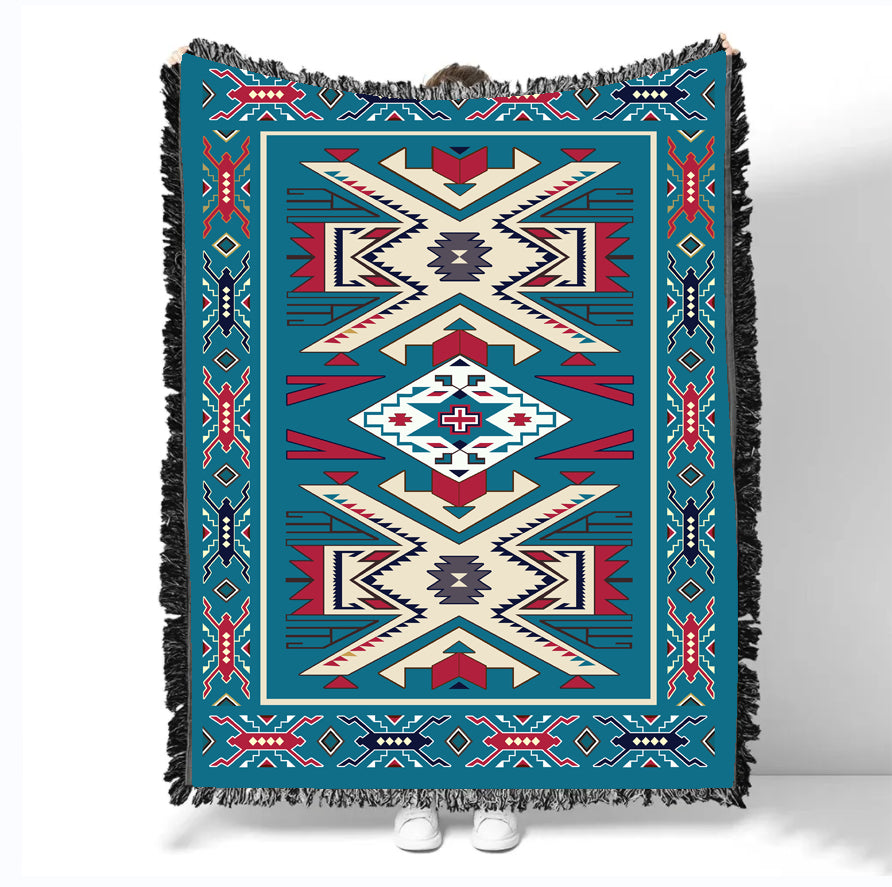 Powwow StoreGBNAT0003 Pattern Native Woven Blanket