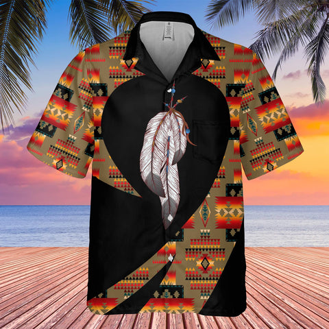 GB-HW000836 Tribe Design Native American Hawaiian Shirt 3D