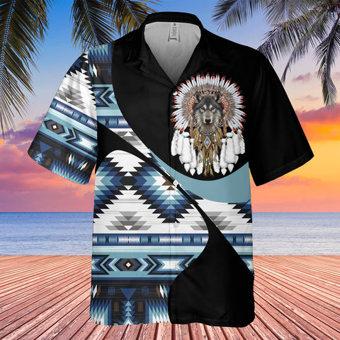 GB-HW001052 Tribe Design Native American Hawaiian Shirt 3D