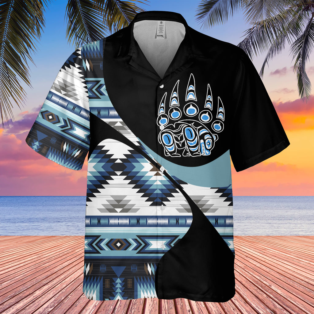 Powwow StoreGBHW001053 Tribe Design Native American Hawaiian Shirt 3D