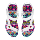 GB-NAT00071 Pattern Native American Open Toes Sandals