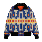 GB-NAT00062-04 Pattern Native American Unisex Knitted Fleece Lapel Outwear