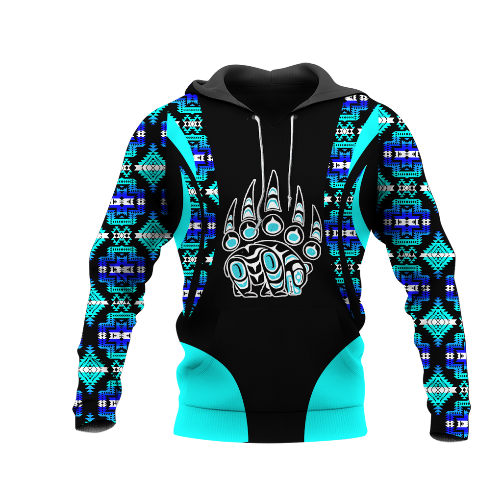 Powwow StoreHD001101 Pattern Native Pride 3D Hoodie