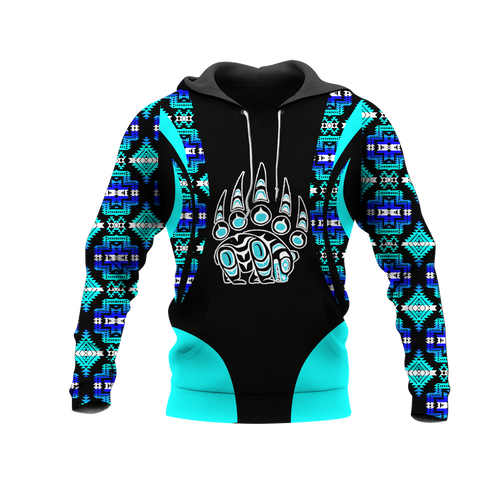 Powwow StoreHD001101 Pattern Native Pride 3D Hoodie