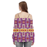 GB-NAT00062-07 Pattern Native Women’s Women's V-neck Cami Blouse