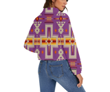 GB-NAT00062-07 Pattern Native American Women's Zip Jacket