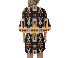 Powwow Storegb nat00062 01 native design print womens v neck dresss