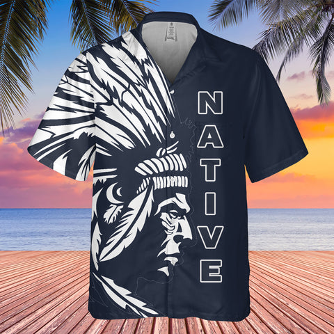 GB-HW000950 Tribe Design Native American Hawaiian Shirt 3D