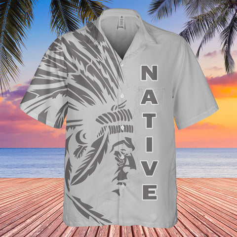 GB-HW000951 Tribe Design Native American Hawaiian Shirt 3D