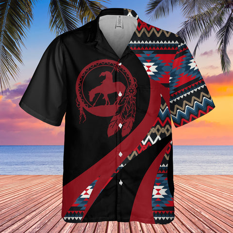 GB-HW000952 Tribe Design Native American Hawaiian Shirt 3D