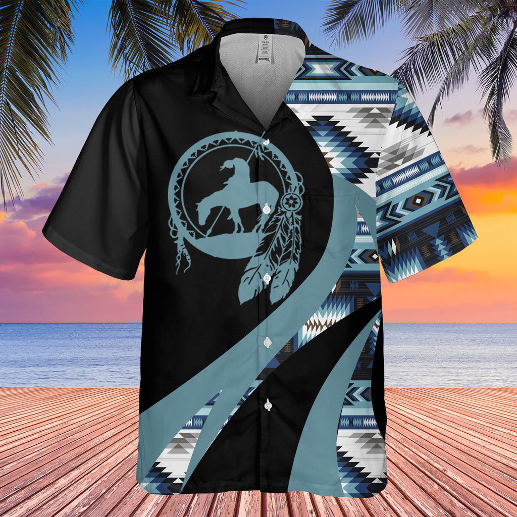 Powwow StoreGBHW000953 Tribe Design Native American Hawaiian Shirt 3D