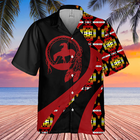 GB-HW000955 Tribe Design Native American Hawaiian Shirt 3D