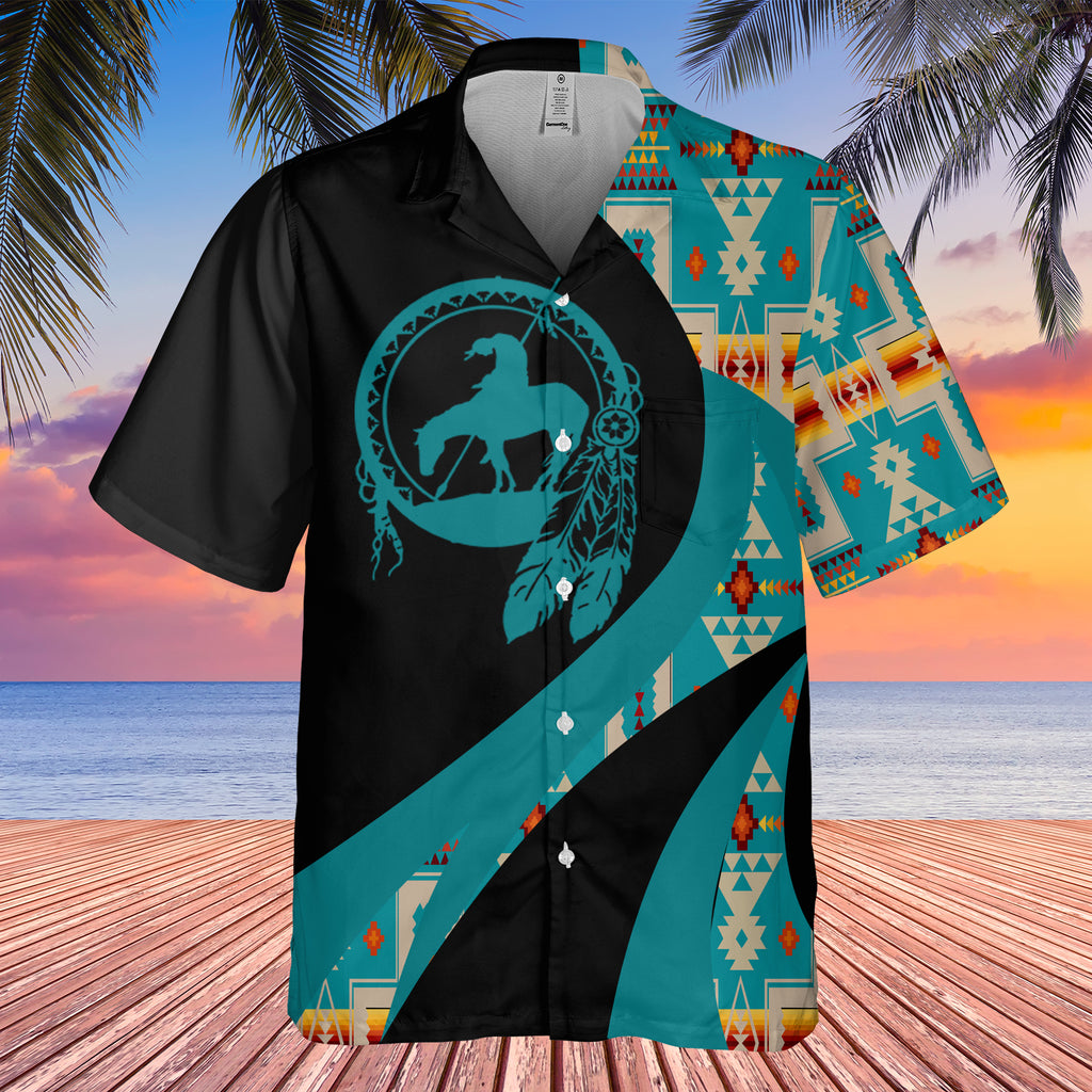 GB-HW000956 Tribe Design Native American Hawaiian Shirt 3D