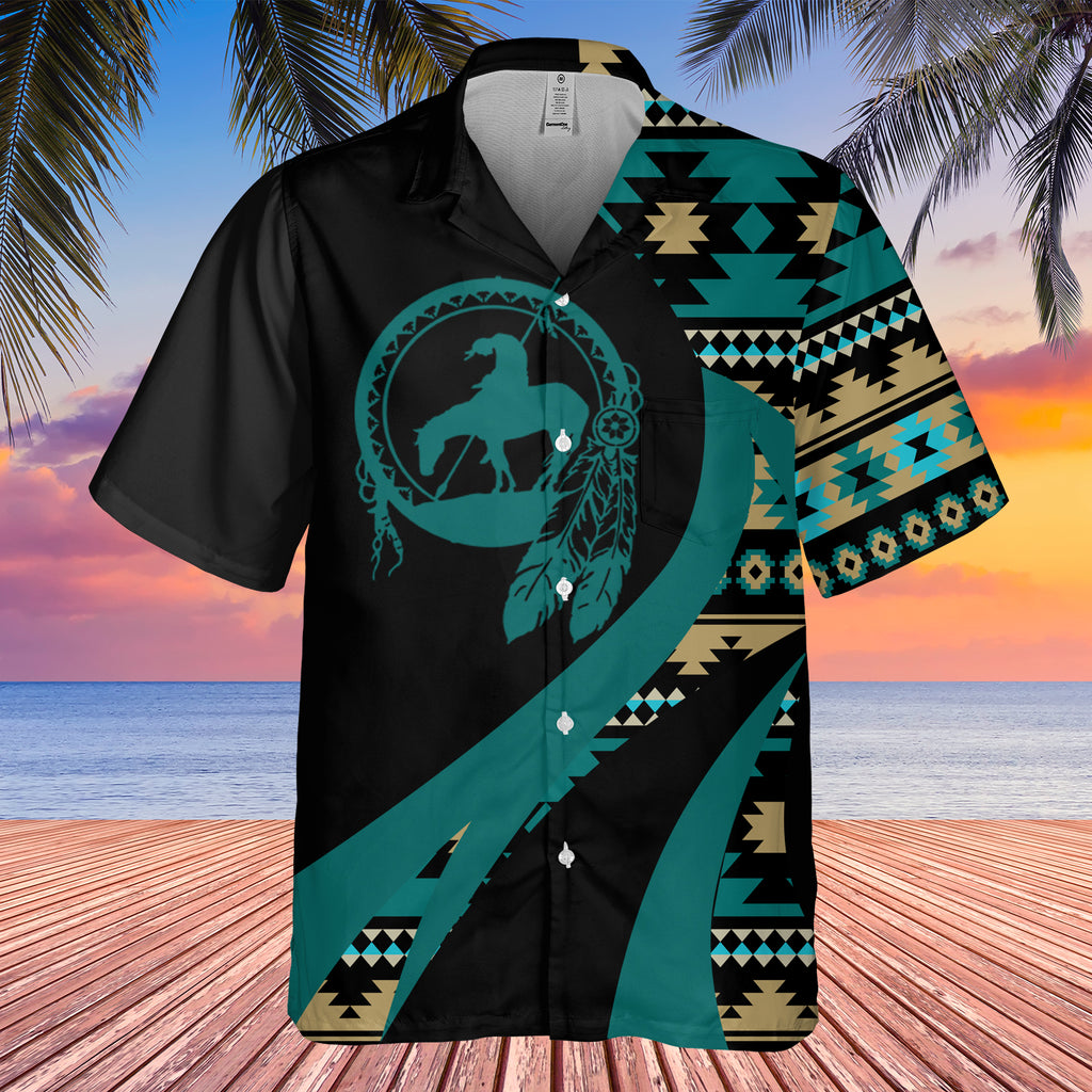 GB-HW000958 Tribe Design Native American Hawaiian Shirt 3D