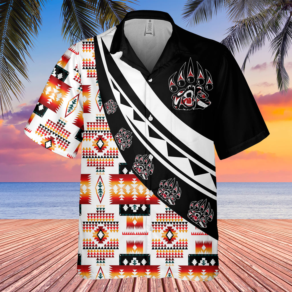 Powwow StoreGBHW001121 Tribe Design Native American Hawaiian Shirt 3D