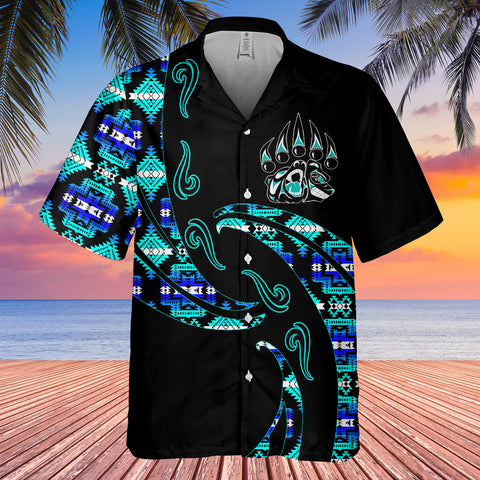 Powwow StoreGBHW001081 Tribe Design Native American Hawaiian Shirt 3D