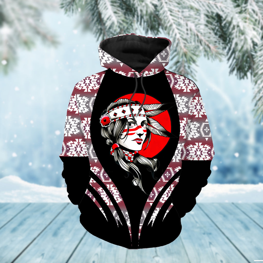 Powwow StoreHD0011786 Pattern Native Pride 3D Hoodie