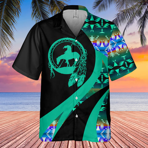 GB-HW000964 Tribe Design Native American Hawaiian Shirt 3D