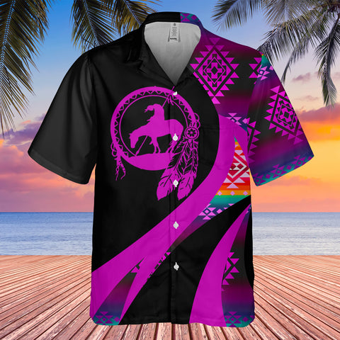 GB-HW000966 Tribe Design Native American Hawaiian Shirt 3D