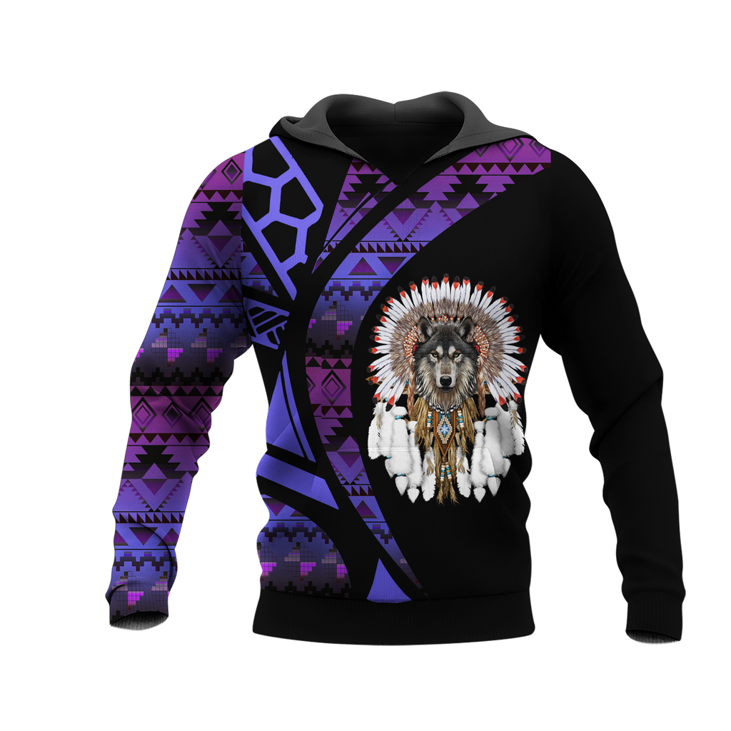 Powwow StoreHD0012457 Pattern Native Pride 3D Hoodie