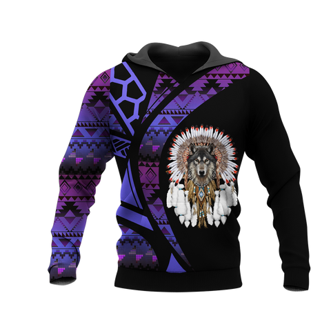 Powwow StoreHD0012457 Pattern Native Pride 3D Hoodie