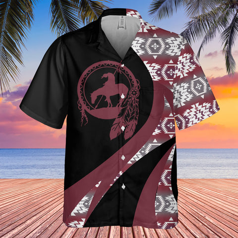 GB-HW000970 Tribe Design Native American Hawaiian Shirt 3D