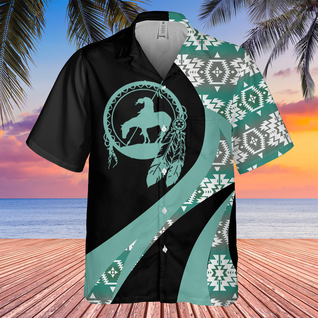 Powwow StoreGBHW000971 Tribe Design Native American Hawaiian Shirt 3D