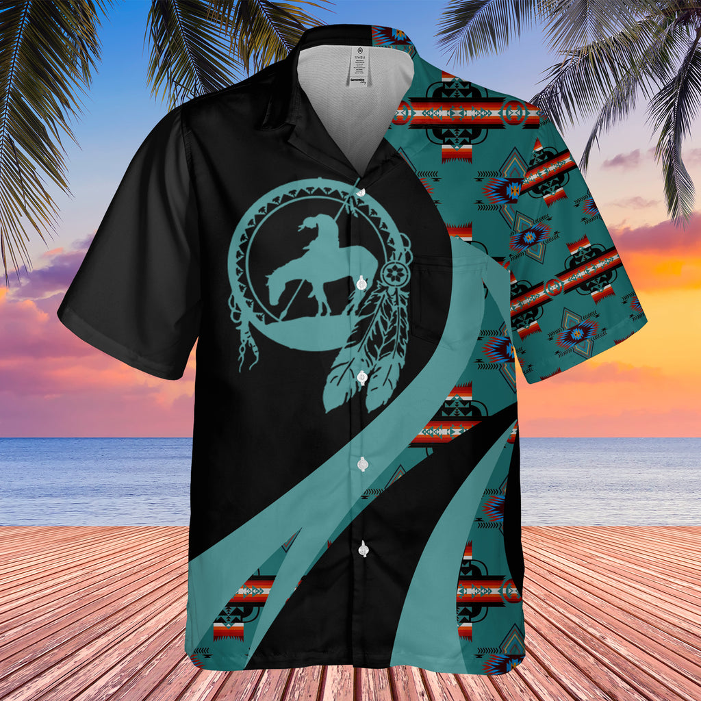 GB-HW000973 Tribe Design Native American Hawaiian Shirt 3D