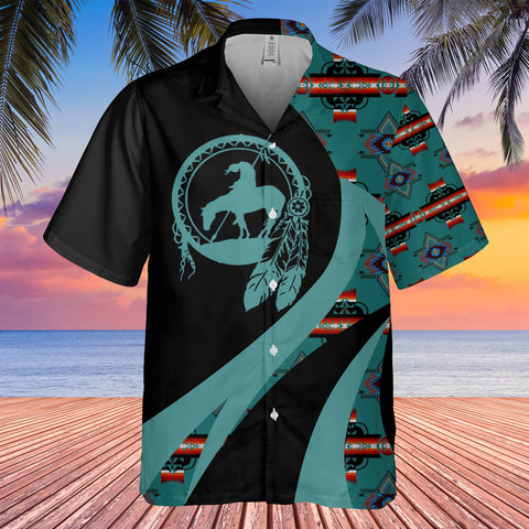 GB-HW000973 Tribe Design Native American Hawaiian Shirt 3D