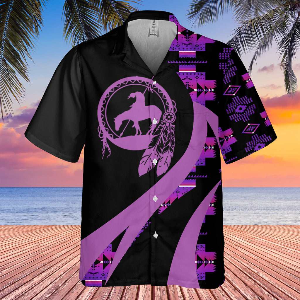 GB-HW000975 Tribe Design Native American Hawaiian Shirt 3D