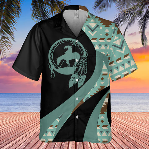 GB-HW000978 Tribe Design Native American Hawaiian Shirt 3D