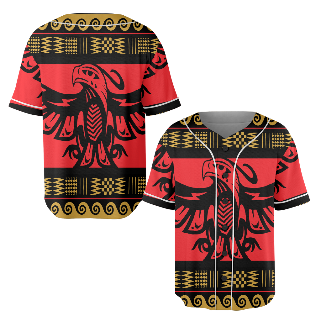 Powwow StoreGBNAT00048 Pattern Native Baseball Jersey