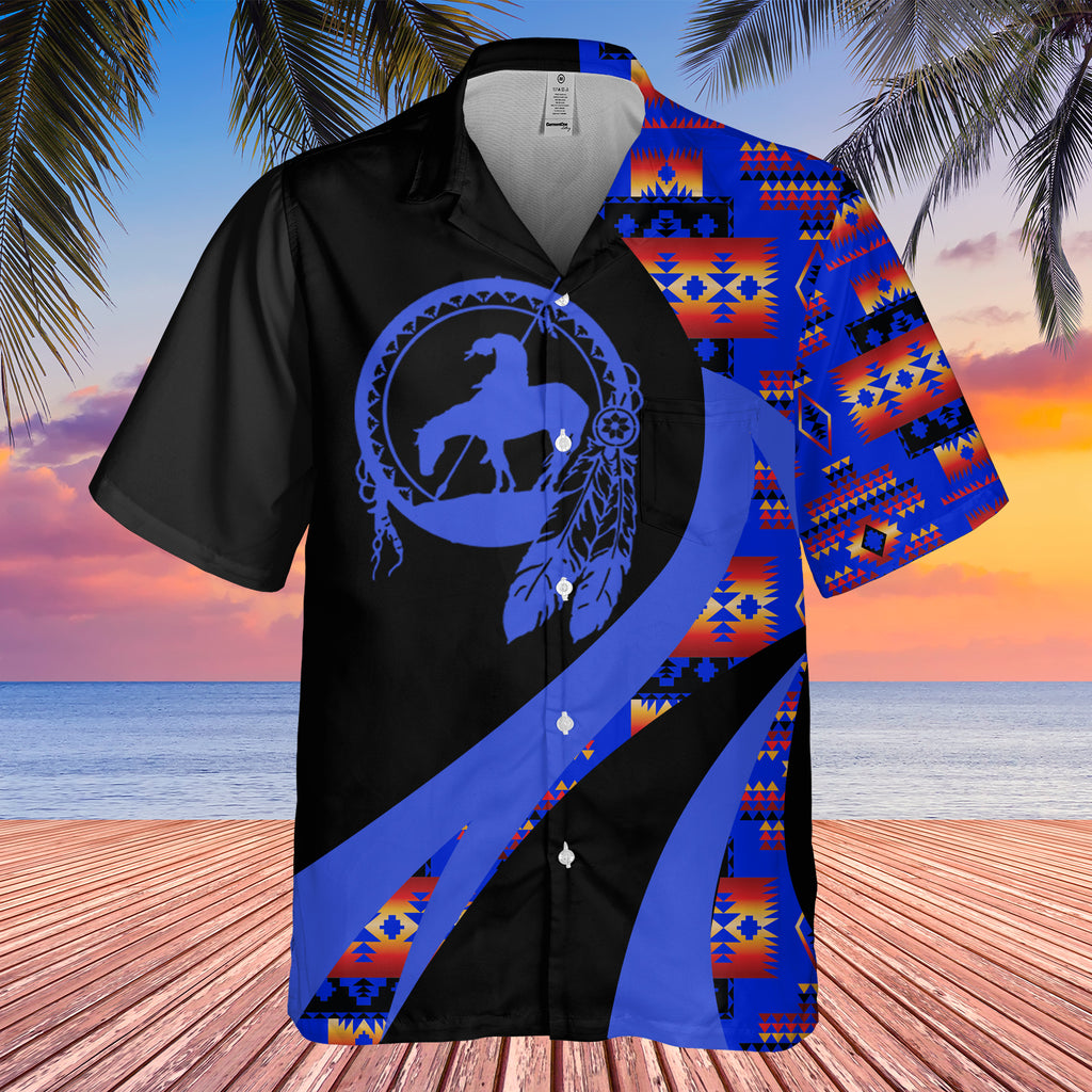 Powwow StoreGBHW000979 Tribe Design Native American Hawaiian Shirt 3D