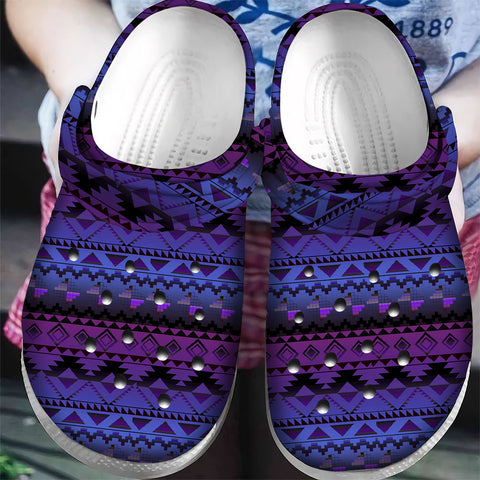 GB-NAT00601-02 Pattern Native American  Crocs Clogs Shoes