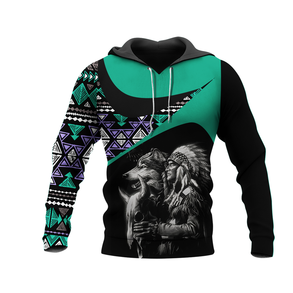 Powwow StoreHD0011727 Pattern Native Pride 3D Hoodie