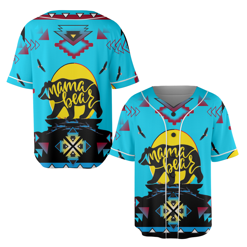 Powwow StoreGBNAT00159  Pattern Native Baseball Jersey