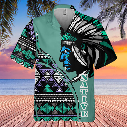 GB-HW000216 Tribe Design Native American Hawaiian Shirt 3D