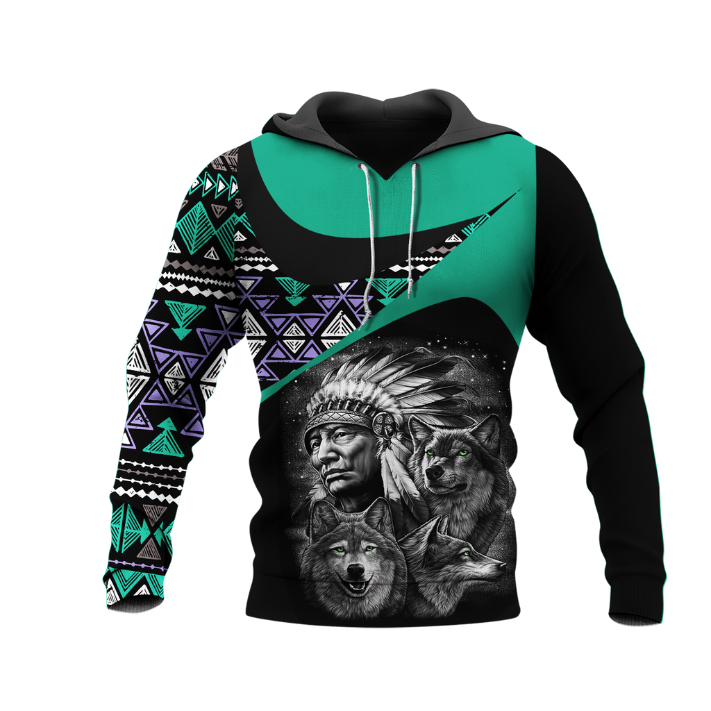 Powwow StoreHD0011730 Pattern Native Pride 3D Hoodie