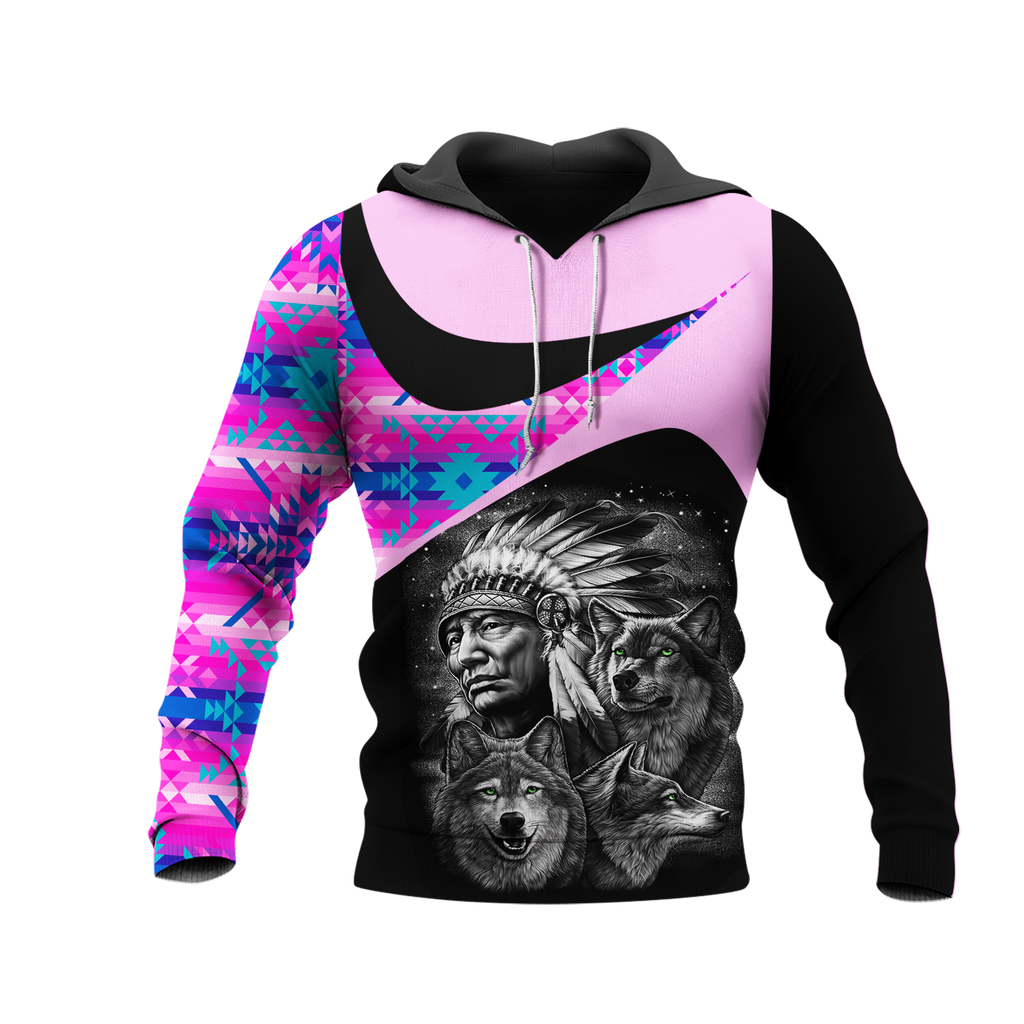 Powwow StoreHD0011731 Pattern Native Pride 3D Hoodie