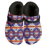 Powwow Storegb nat0004 pattern native american classic clogs with fleece shoes 1