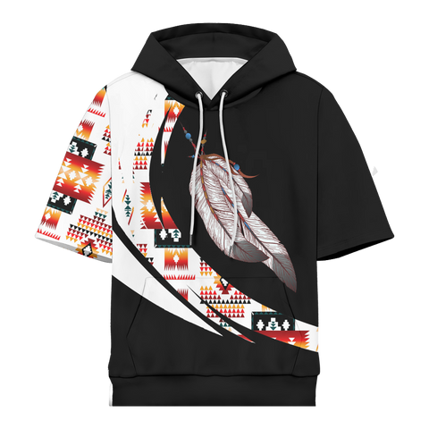 Powwow StoreHD0012359 Pattern Native Pride 3D Short  Hoodie