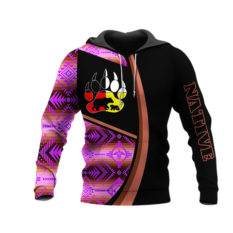 HD0013393 Bear Native American Pride 3D Hoodie