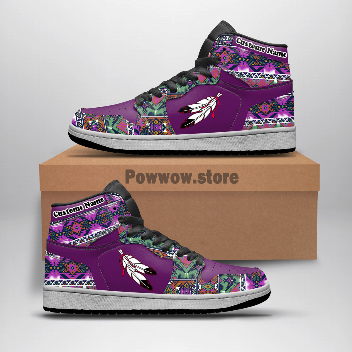 Powwow StoreJDS042 Pattern Native Shoes