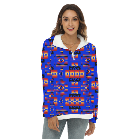 GB-NAT00046-06 Native American Women's Borg Fleece Sweatshirt