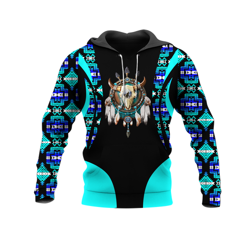 Powwow StoreHD001098 Pattern Native Pride 3D Hoodie