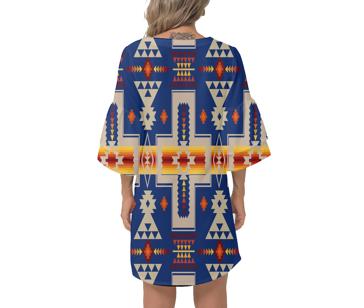 Powwow Storegb nat00062 04 native design print womens v neck dresss
