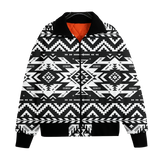 GB-NAT00441 Pattern Native American Unisex Knitted Fleece Lapel Outwear