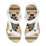 GB-NAT00076 Pattern Native American Open Toes Sandals