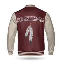 Powwow Storebbj0006 pattern native baseball jacket